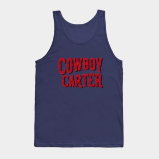 Rustic Cowboy Carter Graphic Red Tank Top